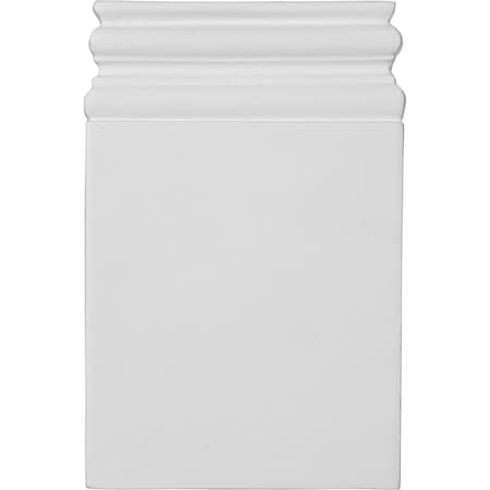 Ekena Millwork Plinth Block, Polyurethane, 9-3/4 in H, 6-1/4 in W PB06X09X01DI